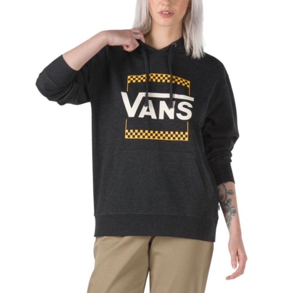 💖MEGA SALE💖VANS Boxed Pro Women Hoodie Charcoal Grey Logo Size XS VN0A4QGS98V